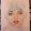 Mi proyecto del curso: Dibujo de retratos llamativos con lápices de colores. Un progetto di Disegno, Disegno di ritratti, Sketchbook e Disegno con matite colorate di steffm10 - 03.05.2023