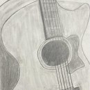 Dibujo guitarra. Pencil Drawing, and Artistic Drawing project by gloriaparra2001 - 05.08.2023