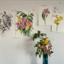 Spring bouquet in the studio. Un progetto di Pittura, Bozzetti e Pittura acrilica di Sonal Nathwani - 11.05.2023