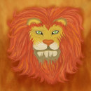 Lion Icon Red_v1. Traditional illustration, Drawing, Digital Illustration, Concept Art, and Digital Painting project by ave-pardo - 05.09.2023