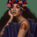 Floral girl portrait. Un proyecto de Ilustración tradicional de Yosdaly Ruiz - 13.05.2023