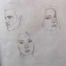 Il mio progetto del corso: Ritratto su blocco da disegno: esplora il volto umano. Sketching, Drawing, Portrait Drawing, Artistic Drawing, and Sketchbook project by Lisa - 05.14.2023