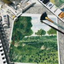 My project for course: Landscape Painting with Gouache for Beginners. Un progetto di Belle arti, Pittura, Illustrazione naturalistica e Pittura gouache di Maria Fabre - 16.05.2023