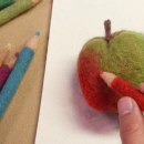 Drawing with Wool: Apple. Animation, Stop Motion, Fiber Arts, and Needle Felting project by Andrea Love - 05.20.2023