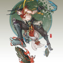 Nezha. dragon slayer. Un proyecto de Ilustración tradicional de Hung Nguyen - 21.05.2023
