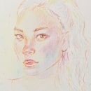 My project for course: Vibrant Portrait Drawing with Colored Pencils. Desenho, Desenho de retrato, Sketchbook, e Desenho com lápis de cor projeto de Katrien - 21.05.2023