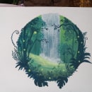 Mon projet du cours : Peinture de paysages enchantés à la gouache. Un progetto di Illustrazione tradizionale, Pittura e Pittura gouache di brunapiccioli-pro - 22.05.2023