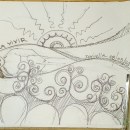 Mi proyecto del curso: Ilustración artística: dibuja tu imaginario. Un projet de Illustration traditionnelle, Peinture, Créativité, Dessin au cra, on , et Dessin de Dani Ella - 23.05.2023