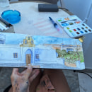 My project for course: Urban Sketching: Express Your World in a New Perspective. Traditional illustration, Sketching, Drawing, Watercolor Painting, Architectural Illustration, and Sketchbook project by Dani - 05.28.2023