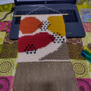 Mi proyecto del curso: Intarsia crochet: teje tus propios tapices. Un proyecto de Moda, Diseño de moda, Decoración de interiores, Tejido, DIY, Crochet y Diseño textil de Erika Rubilar - 29.05.2023