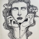 Rose Trap ⚶. Un projet de Illustration traditionnelle, Illustration numérique , et Conception de tatouage de Osa Barbosa - 30.05.2023