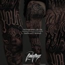 Tattoo Dark Lettering. Een project van  Ontwerp,  Reclame,  Belettering,  Tatoeageontwerp,  H y lettering van Caio Cruz - 03.06.2023