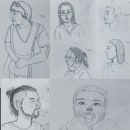Uno al día (personas). Design, Traditional illustration, and Pencil Drawing project by Noelia Poblete San Martín - 04.27.2023