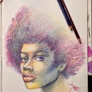Il mio progetto del corso: Ritratti vivaci con matite colorate. Desenho, Desenho de retrato, Sketchbook, e Desenho com lápis de cor projeto de Manolita - 04.06.2023