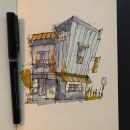 Mi proyecto del curso: Dibujo arquitectónico expresivo con marcadores de colores. Un proyecto de Bocetado, Dibujo, Ilustración arquitectónica, Sketchbook e Ilustración con tinta de Andrea Flores - 30.04.2023