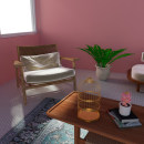 Mi proyecto del curso: Sillón en habitación rosa. Un proyecto de 3D, Diseño, creación de muebles					, Diseño industrial, Diseño de producto y Diseño 3D de Sofia Treviño - 16.06.2023