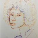 My project for course: Vibrant Portrait Drawing with Colored Pencils. Desenho, Desenho de retrato, Sketchbook, e Desenho com lápis de cor projeto de Brenda Linker - 04.07.2023