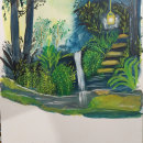 My project for course: Fantasy Landscapes with Watercolor & Gouache. Artes plásticas, Pintura, Pintura em aquarela, Ilustração naturalista, e Pintura guache projeto de Helaena Belle - 05.07.2023