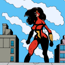 Spider-Woman. Fan Art.. Traditional illustration, Arts, Crafts, Fine Arts, Painting, Comic, Sketching, Creativit, Drawing, Artistic Drawing, Sketchbook, Figure Drawing & Ink Illustration project by Zaur Romanov - 06.09.2023