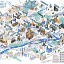 My project for course: Isometric Map Illustration: Capture a City's Vibrancy. Traditional illustration, Infographics, Drawing, Digital Illustration, and Digital Painting project by coco moy - 07.10.2023