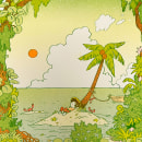 Island Dreams Risograph Print. Un proyecto de Ilustración tradicional de Natalie Andrewson - 11.05.2023