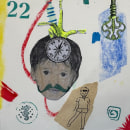 My project for course: Creative Notebook: Experiment with Collage, Stamps, and Decoupage. Ilustração tradicional, Colagem, Papercraft, e Sketchbook projeto de Zoran Vidaković - 15.07.2023