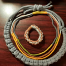 My project for course: Rope Jewelry for Beginners: Make Your Own Necklaces. Un proyecto de Artesanía, Diseño de jo, as, Macramé y Diseño textil de Līga Šveca - 09.07.2023