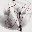 Dance with me, dance.. Un proyecto de Ilustración tradicional, Dibujo, Ilustración digital, Ilustración de retrato, Dibujo de Retrato y Dibujo digital de Desireé Martín - 20.07.2023