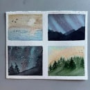 Panel Landscapes. Watercolor Painting project by Ashleigh St Pierre - 07.24.2023