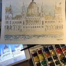 Watercolor Budapest Parlament  Ein Projekt aus dem Bereich Malerei, Bleistiftzeichnung, Zeichnung und Aquarellmalerei von Jesus Mario Melo - 29.07.2023