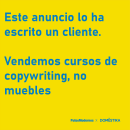 Mi proyecto del curso: Copywriting para copywriters @putosmodernos. Publicidade, Cop, writing, Stor, telling, e Comunicação projeto de Raúl Santos Cozar - 02.08.2023