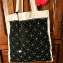 My upcycled canvas bag with Sashiko . Arts, and Crafts project by Kathleen Kaddoura - 08.04.2023