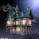 Casa Medieval - 3D. 3D projeto de Karina Paulet - 15.10.2022