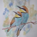 My project for course: Artistic Watercolor Techniques for Illustrating Birds. Pintura em aquarela projeto de wyldchristine - 07.08.2023