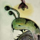 Mi proyecto del curso: Sketchbook de naturaleza fantástica: dibuja criaturas de otro mundo. Un projet de Dessin au cra, on, Dessin, Aquarelle, Carnet de croquis et Illustration naturaliste de Malik Galindo - 09.08.2023