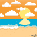 The Sunset ☀️. Pixel Art, and Game Design project by Pedro Gardner - 08.10.2023