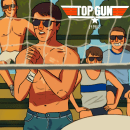 Tom Cruise in "Top Gun", 1986. Projekt z dziedziny Trad, c, jna ilustracja, Kino, film i telewizja,  Kino, R, sowanie portretów, R, sunek c, frow, Malarstwo c i frowe użytkownika Clarissa Mirabasso - 12.08.2023