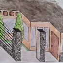 Mi proyecto del curso: Introducción al dibujo arquitectónico a mano alzada (ESPACIO: HABITACIONAL). Un proyecto de Arquitectura e Ilustración arquitectónica de Josue Emmanuel Ojeda Rios - 16.08.2023