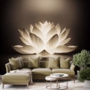 Abstract Lotus Flower Majestic Elegant Wall Murals. Arquitetura, Direção de arte, Arquitetura de interiores, e Design de interiores projeto de Giffywalls India - 28.08.2023