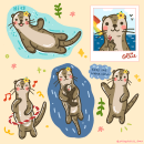 My project for course: Kawaii Illustration: Create Charming Characters - Ollie the Otter. Un proyecto de Ilustración tradicional, Diseño de personajes y Manga de aoktaviane - 31.08.2023