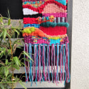 My project for course: Introduction to Frame Loom Tapestry. Un projet de Création d'accessoires, Décoration, Art textile, Tissage , et Design textile de Agata Warzecha - 19.09.2023