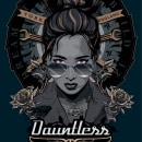 Dauntless CC Poster Illustration - My project for course: Portrait Illustration Techniques with Illustrator and Photoshop. Traditional illustration, Digital Illustration, and Portrait Illustration project by jordanjonesdesign - 01.30.2022