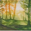 My project for course: Dreamy Watercolor Landscapes: Paint with Light. Un proyecto de Pintura y Pintura a la acuarela de Erzsébet Láng-Ijjas - 26.09.2023