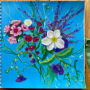 My project for course: Expressive Floral Painting with Acrylic Paint. Un proyecto de Bellas Artes, Pintura, Pintura acrílica e Ilustración botánica de Vladlena M - 27.09.2023