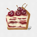 Digital study of  @conniegg316 cherry cheesecake using ArtSet . Un projet de Peinture numérique de Rosa Perez - 28.09.2023