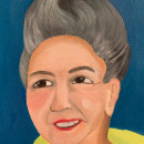 Mi proyecto del curso: Retrato con pintura al óleo escritora Margarita Carrera . Un proyecto de Bellas Artes, Pintura, Ilustración de retrato y Pintura al óleo de Marjorie Orantes Nájera - 04.10.2023