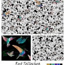 My project: Cosmos flowers and birds. Un progetto di Illustrazione tradizionale, Gestione progetti di design, Pattern design e Gestione di un portfolio di Rut Tellechea - 07.10.2023