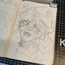 Mi proyecto del curso: Cuaderno de retratos a línea con grafito. Un proyecto de Diseño, Ilustración tradicional, Bellas Artes, Bocetado, Dibujo, Ilustración de retrato, Dibujo de Retrato y Sketchbook de Dead Amigo - 13.10.2023