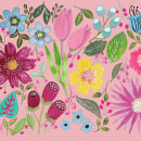 My project for course: Vibrant Floral Patterns with Watercolors. Ilustração tradicional, Pattern Design, Pintura em aquarela e Ilustração botânica projeto de Angela York - 22.10.2023