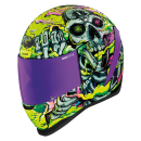 Hippie Dippy - Purple - Casco para Icon Motorsports. Graphic Design, and Vector Illustration project by Marcos Cabrera - 10.25.2023
